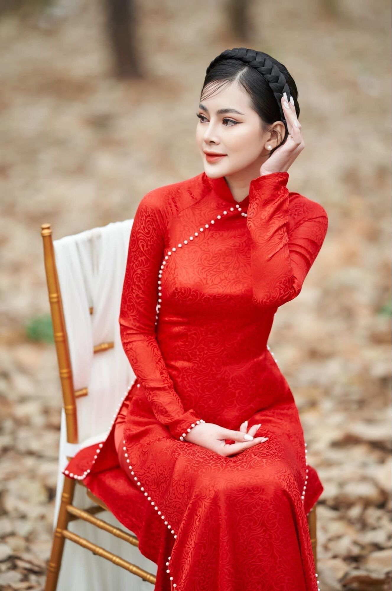 Băng đô tóc thắt bím cực xinh dày 5cm