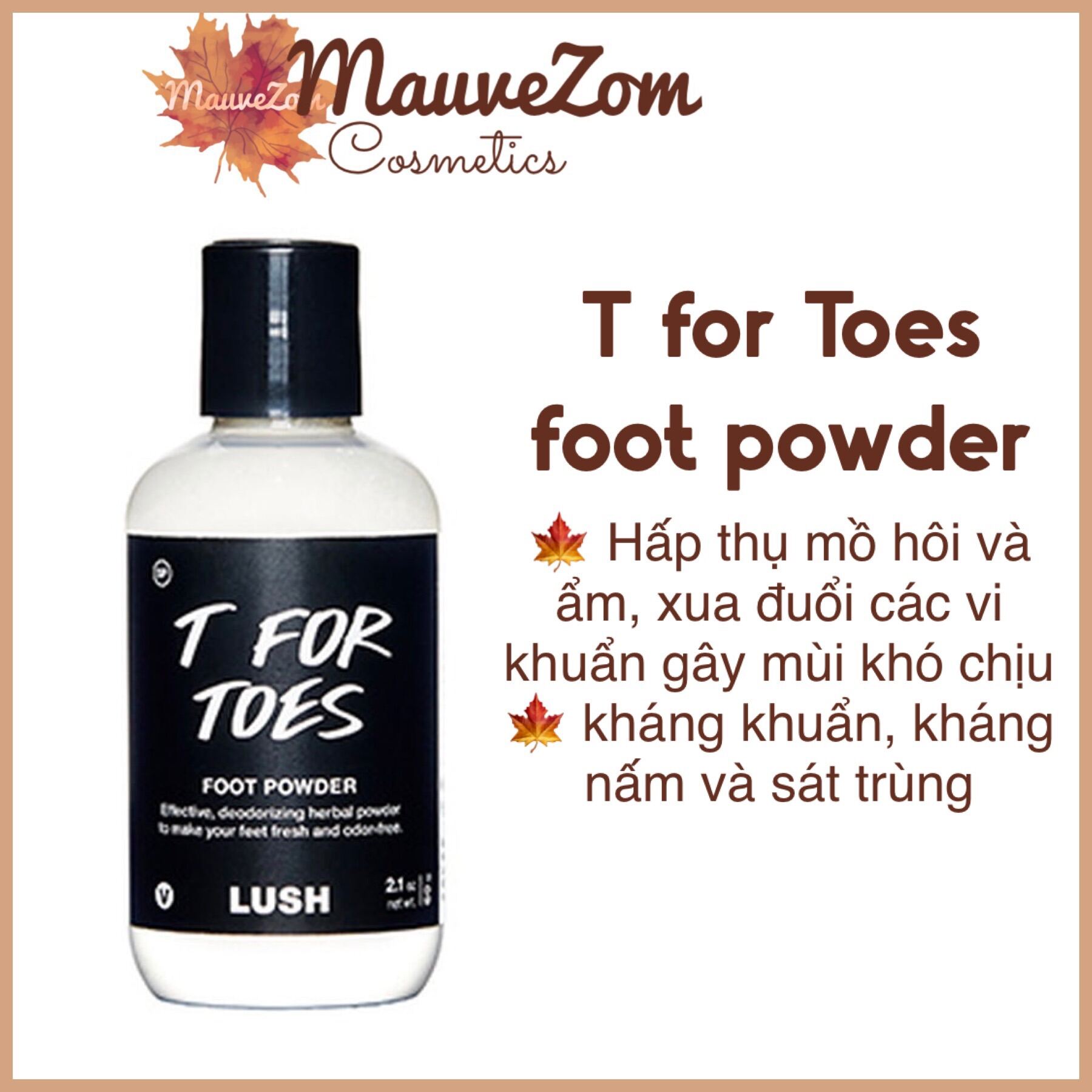 Bột thấm và khử mùi hôi chân T For Toes foot powder - LUSH thumbnail