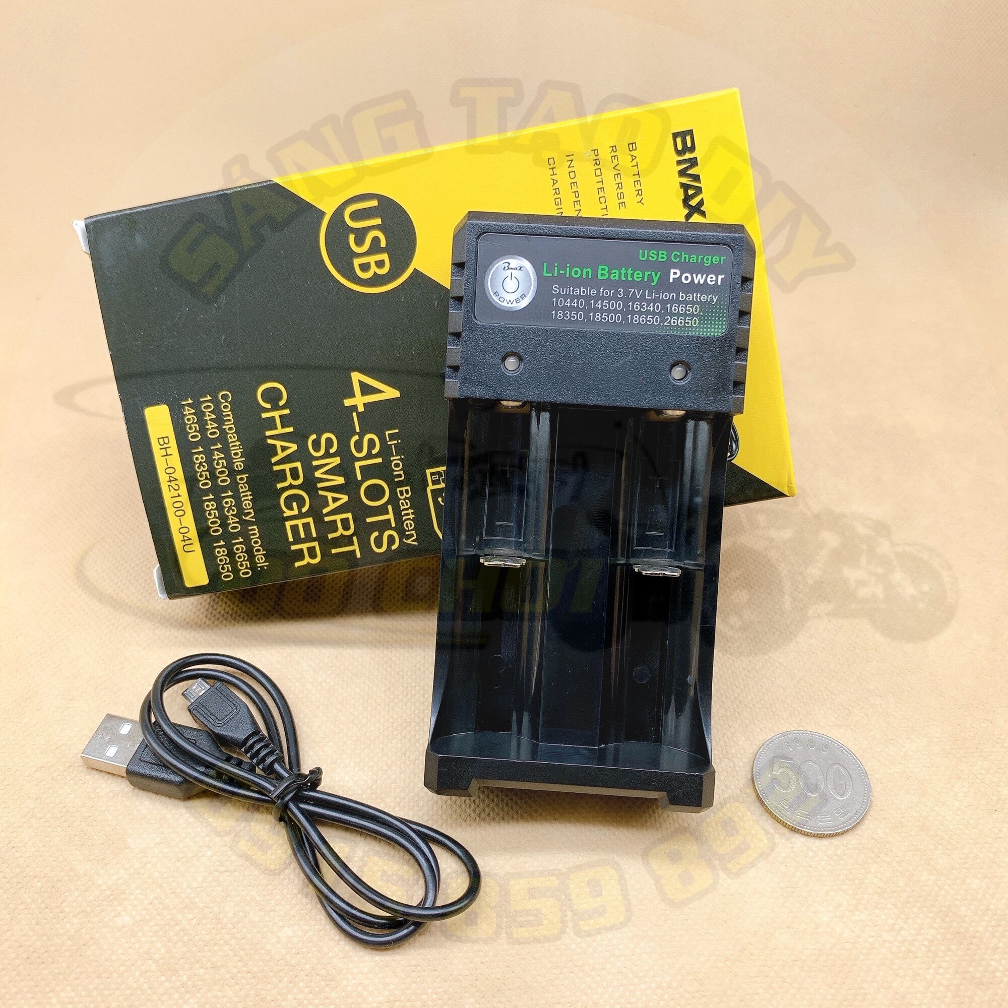 Bộ sạc pin đa năng đầu usb - sạc pin 18650 14500 26650 aa aaa tự động ngắt khi pin đầy