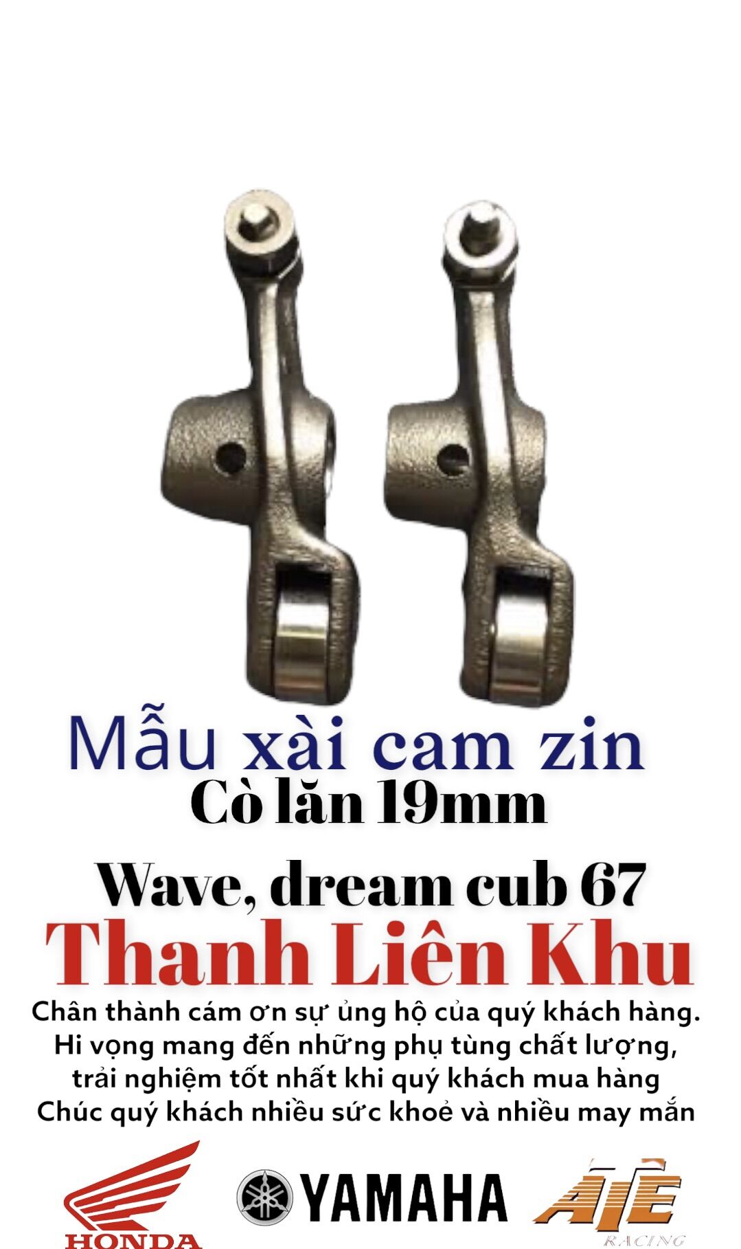 Cò Lăn Wave, Dream, Cub, 67 mẫu cam zin ( 19ly và 20ly)
