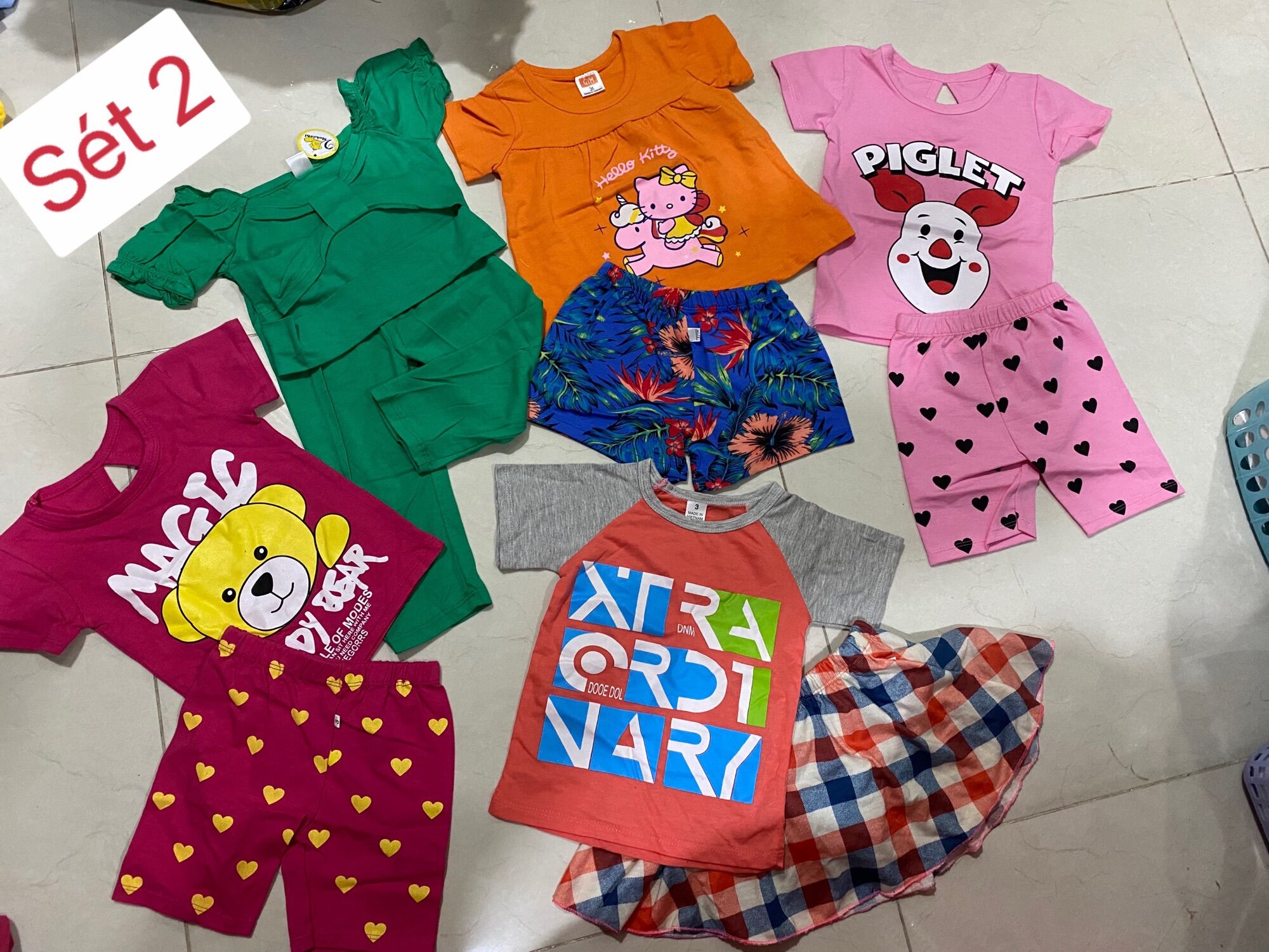 Thanh lý combo 5 bộ sz 6-7kg