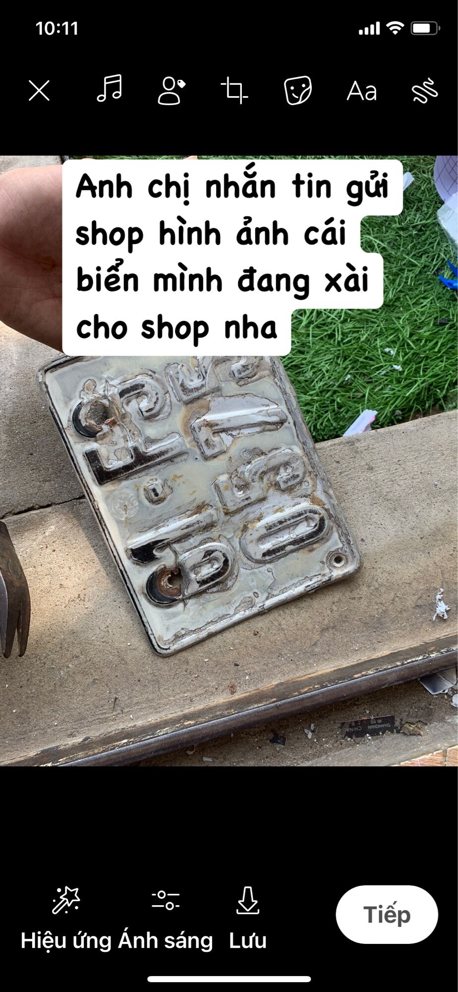 Phục hồi biển số xe củ thành mới kèm miếng dán 3M