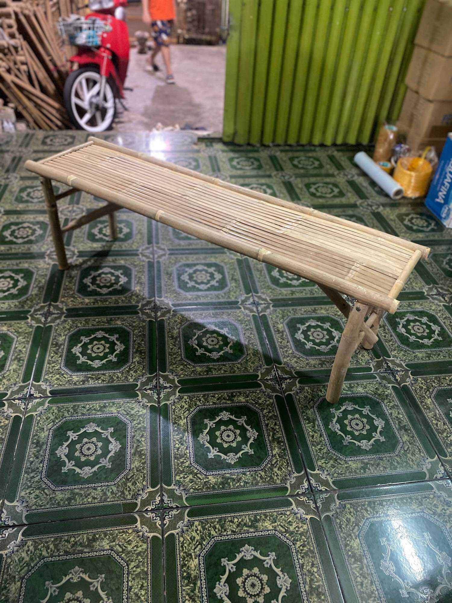 Ghế tre dài 1m4 xếp gọn♥️♥️♥️♥️♥️