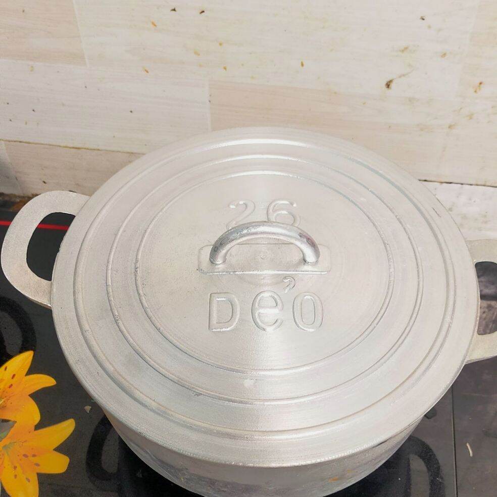 Nồi gang đúc khuôn cat số 26cm đã xoa bóng