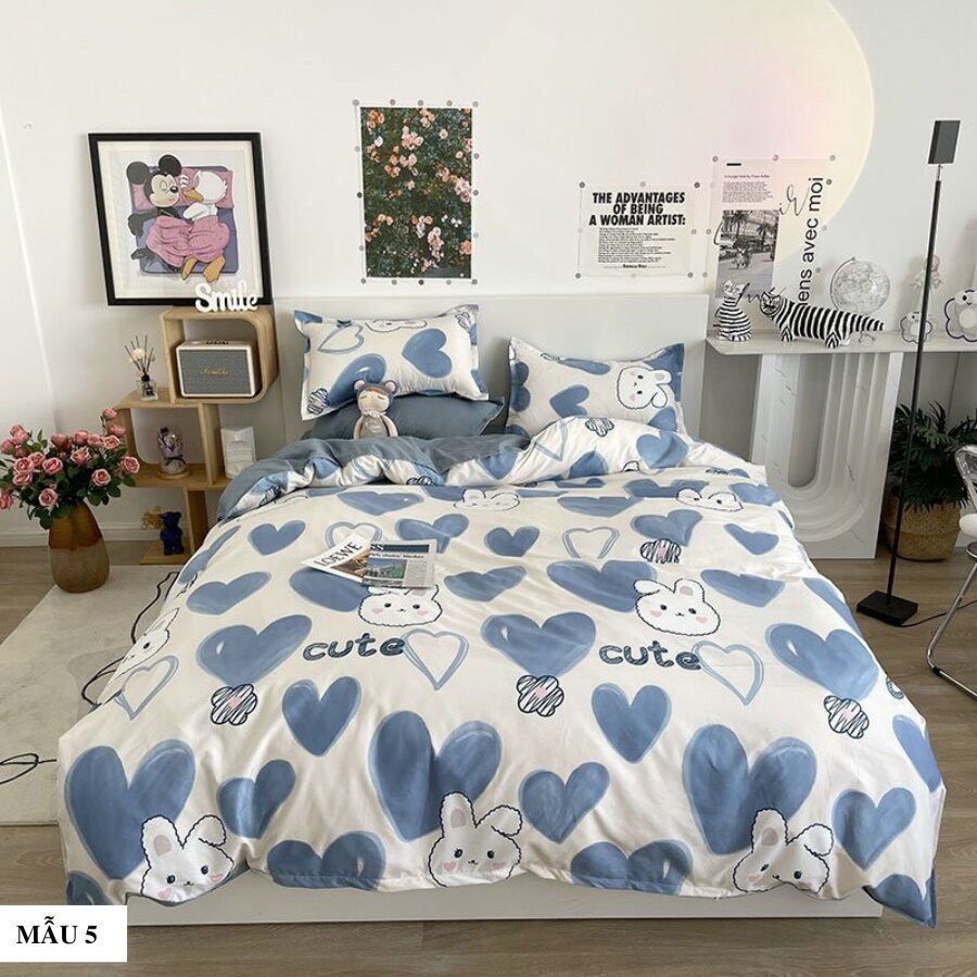 Bộ Ga gối 3 món Cotton poly bốn mùa đủ size