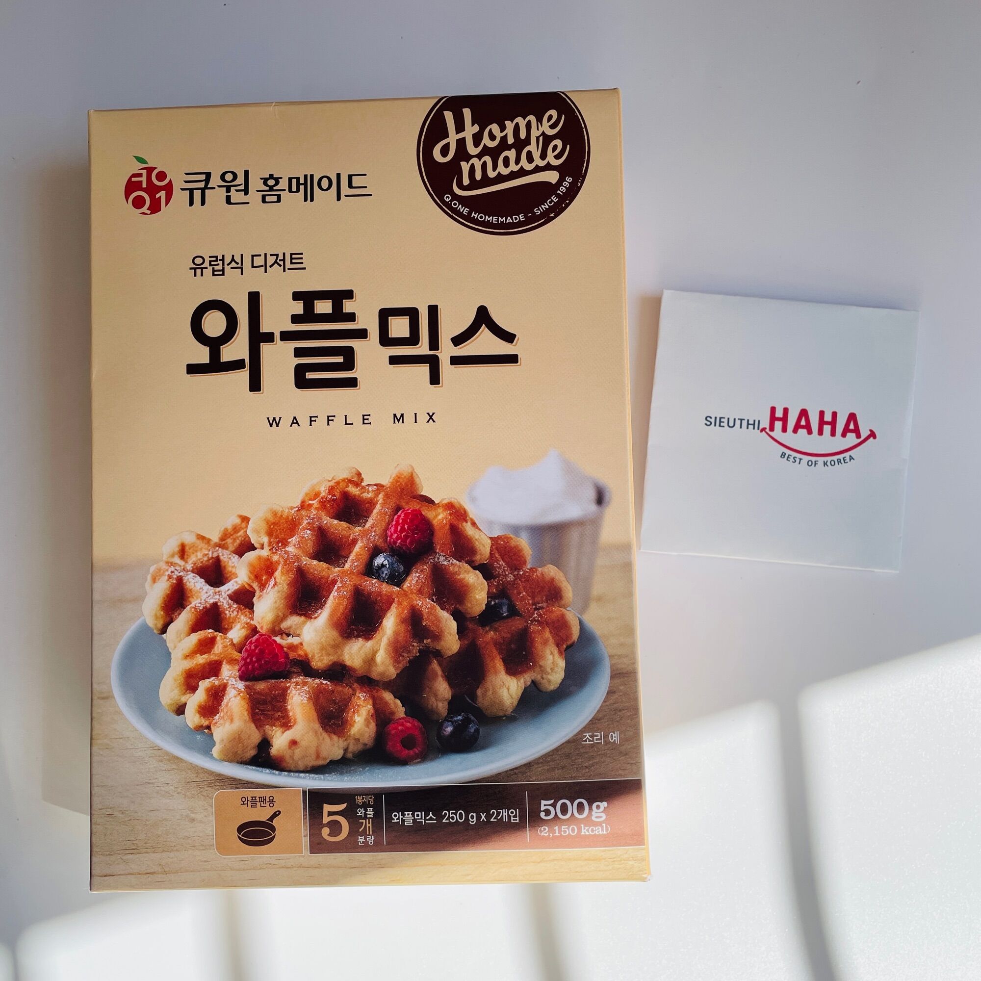 Bột làm bánh tổ ong waffle hàn quốc homemade waffle mix samyang 500g - 와플 믹스