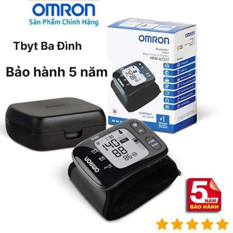 Máy Đo Huyết Áp Omron HEM 6232T (Cổ Tay) -kết  Nối Bluetooth