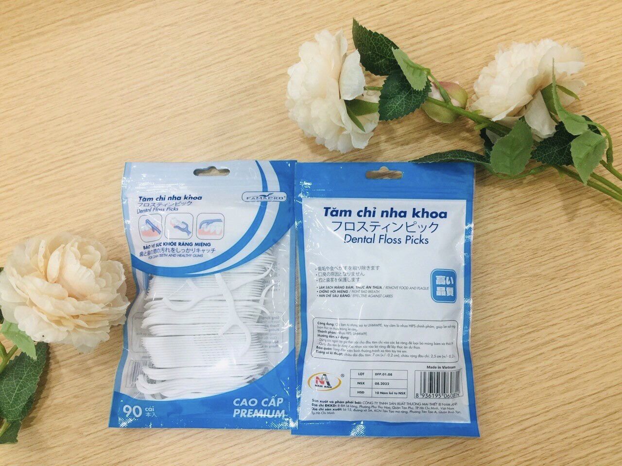 Bịch 90 cây Tăm chỉ nha khoa, tăm xỉa răng nhựa/ tăm vệ sinh răng nứu bịch 90 cây