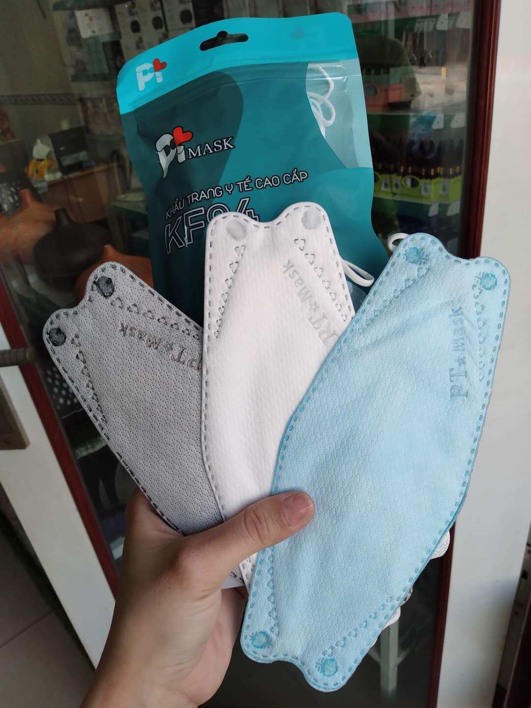 khẩu trang kf94 vimask thùng 300 cái ( trắng)