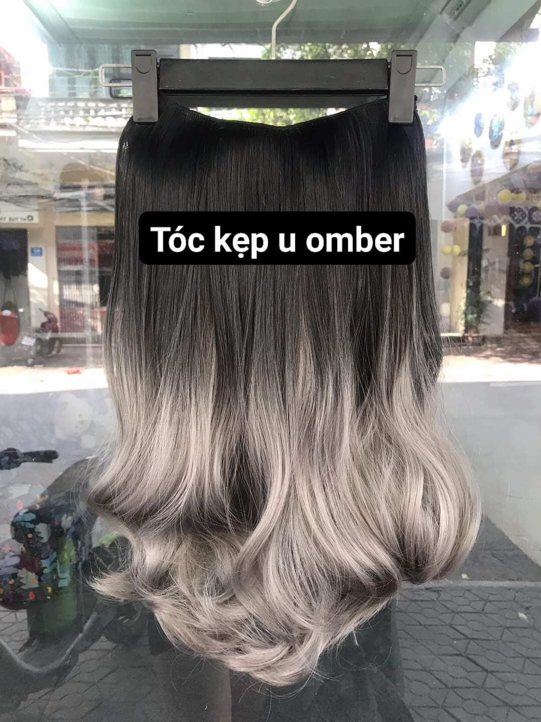 Tóc kẹp u omper xoăn hình thật