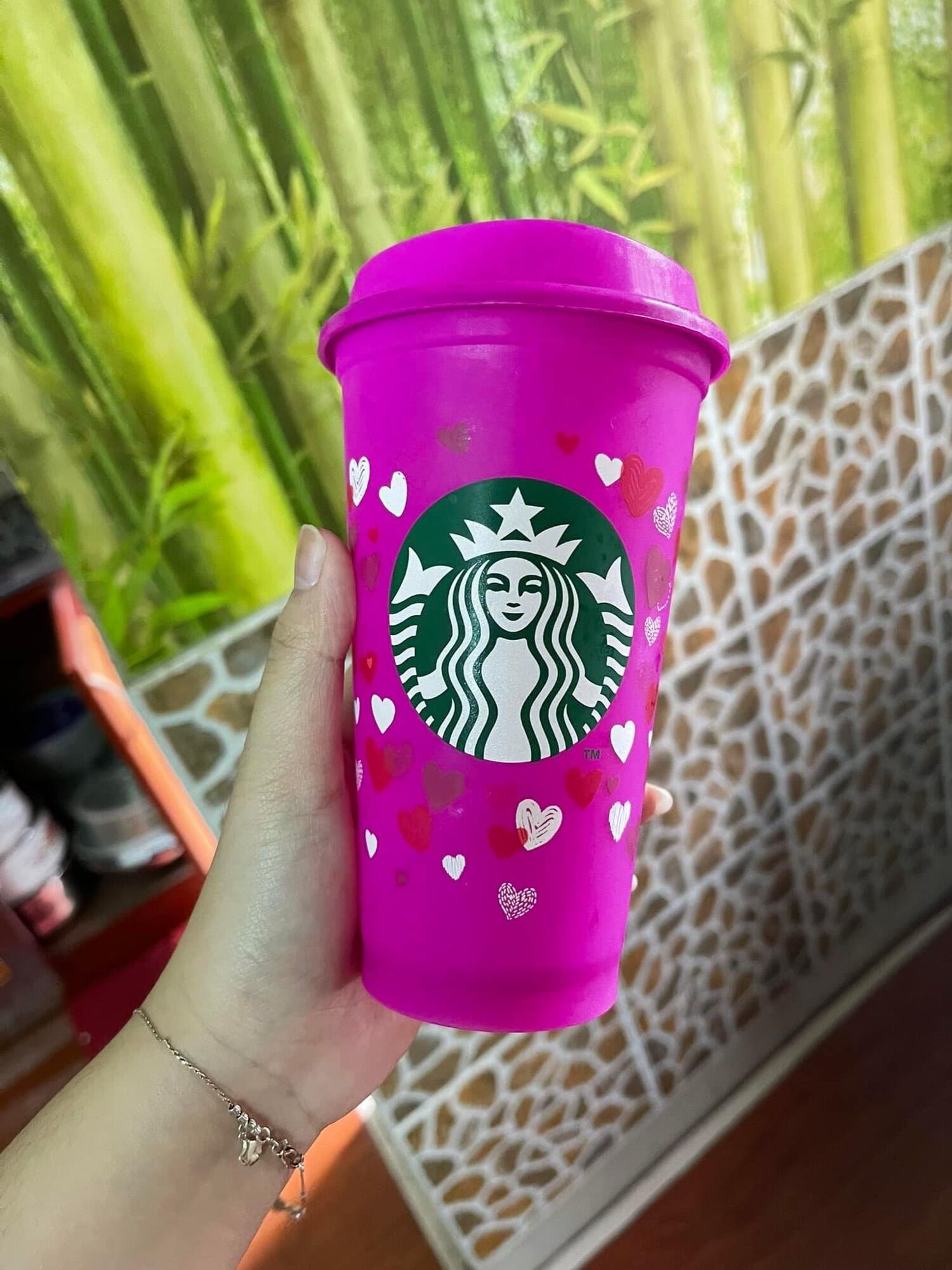 |chính hãng| ly nhựa starbucks reusable đổi màu 473ml