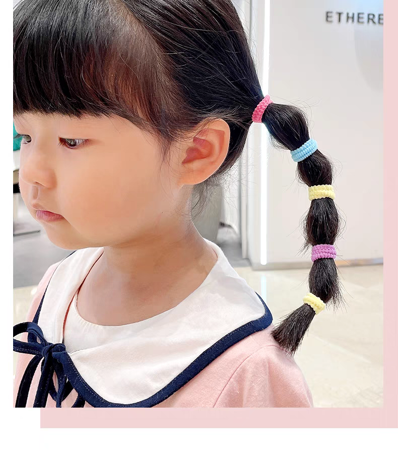 50 Thun Cột Tóc Cho Bé Đựng Trong Túi Zip