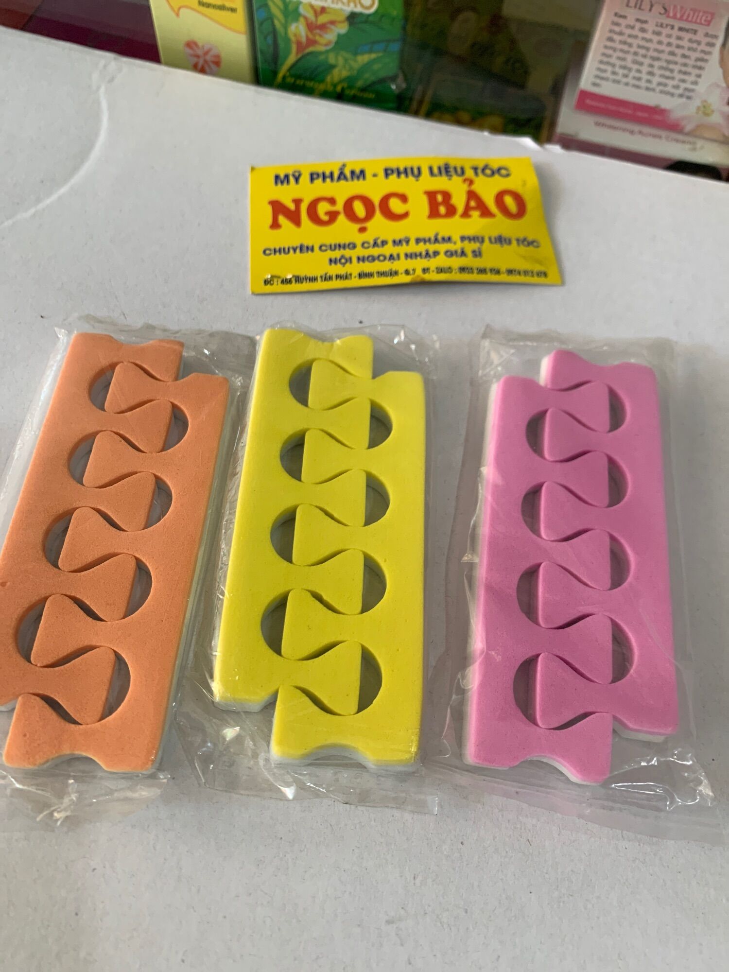 Set 2 kẹp tách ngón tay ngón chân khi sơn - giao màu ngẫu nhiên