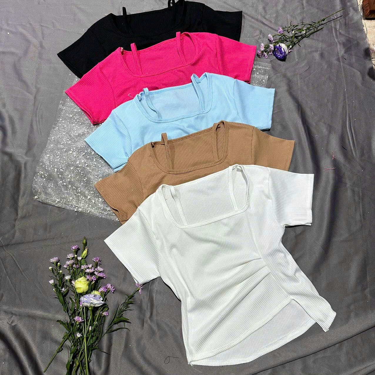 áo thun croptop kiểu nhúng eo