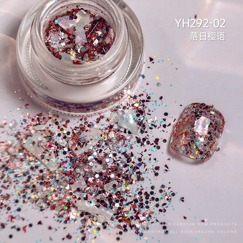 1 hộp nhũ xà cừ trang trí móng tay siêu sáng