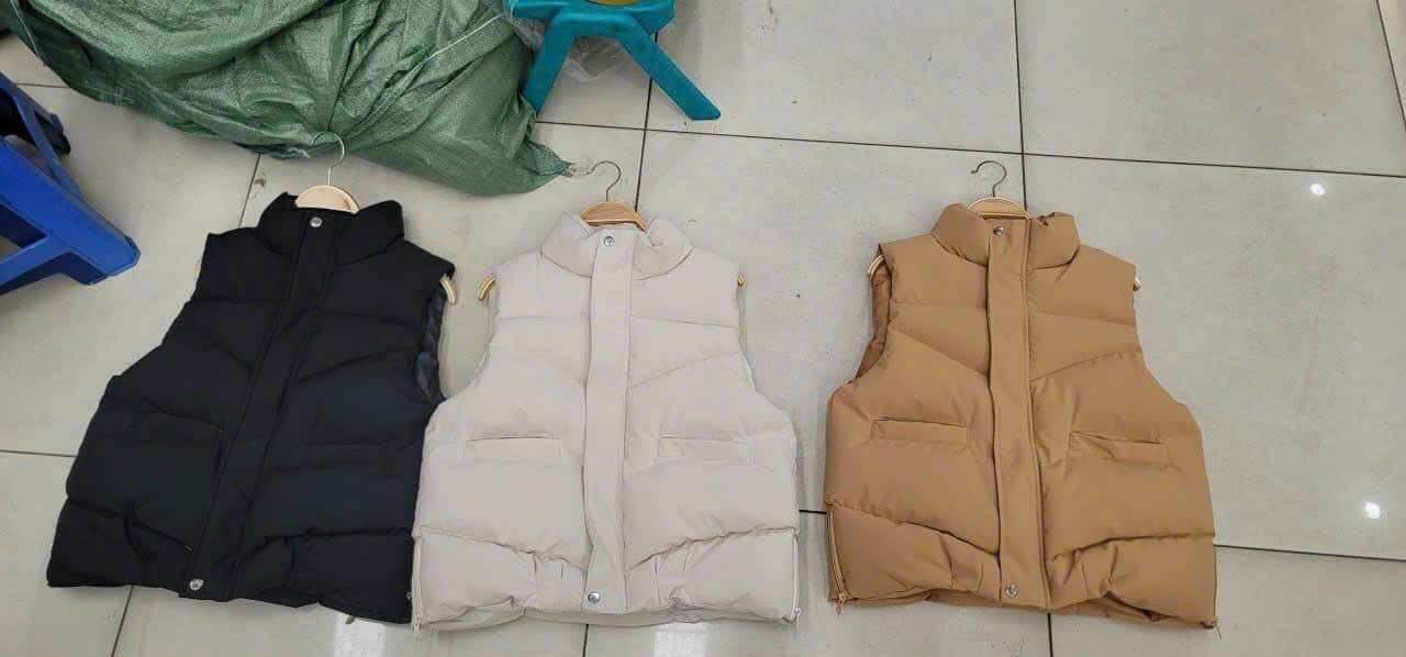 Áo khoác gile phao khoá sườn