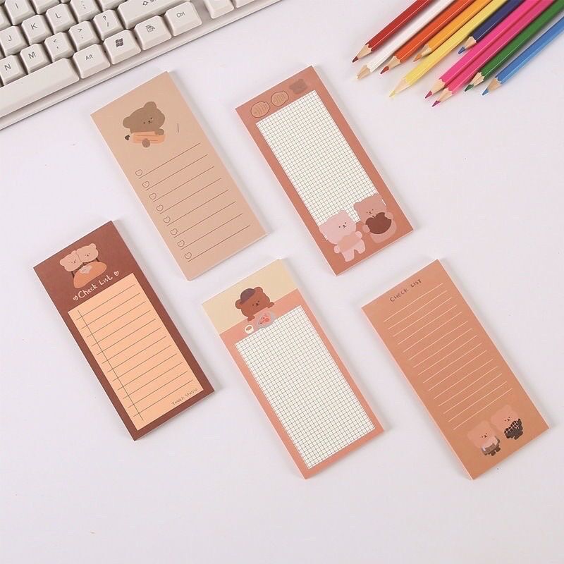 Giấy note gấu nâu tệp 50 tờ