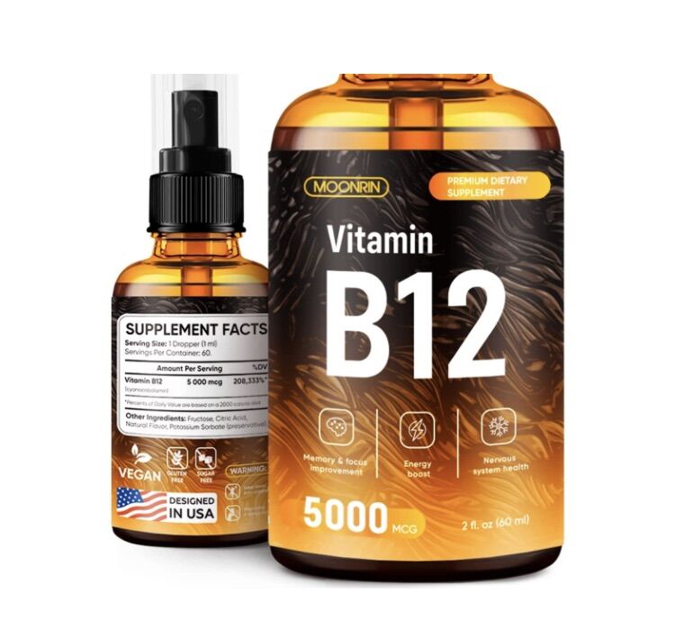 Vitamin B12 thuần chay liều cao 5000mcg dạng xịt Moorin 60ml USA