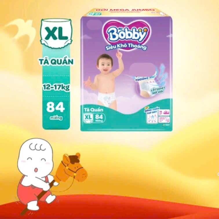 Tã quần Bobby Gói Mega Jumbo XL 84 miếng date mới