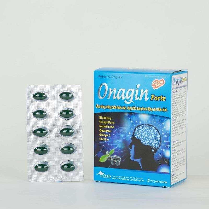 Viên uống bổ não Onagin của Úc CHC Hộp 30v - Nhà thuốc HT
