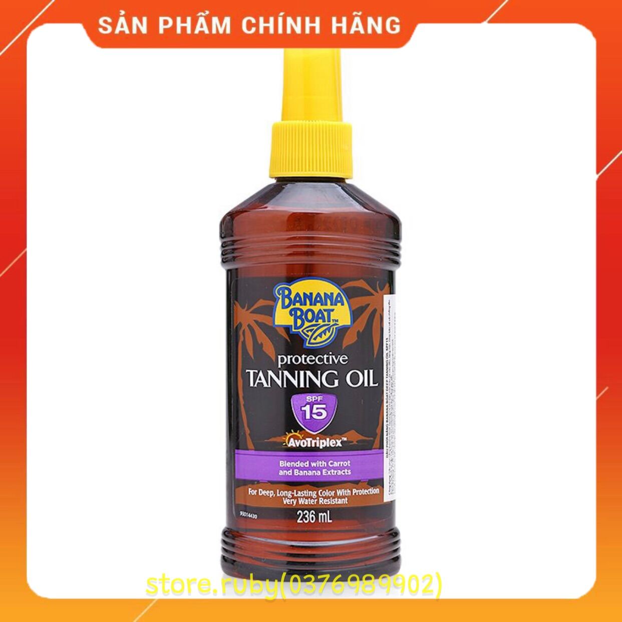 [Date 03/2022] Dầu Tắm Nắng Dạng Xịt Banana Boat Tanning Oil Spf15 (236Ml)