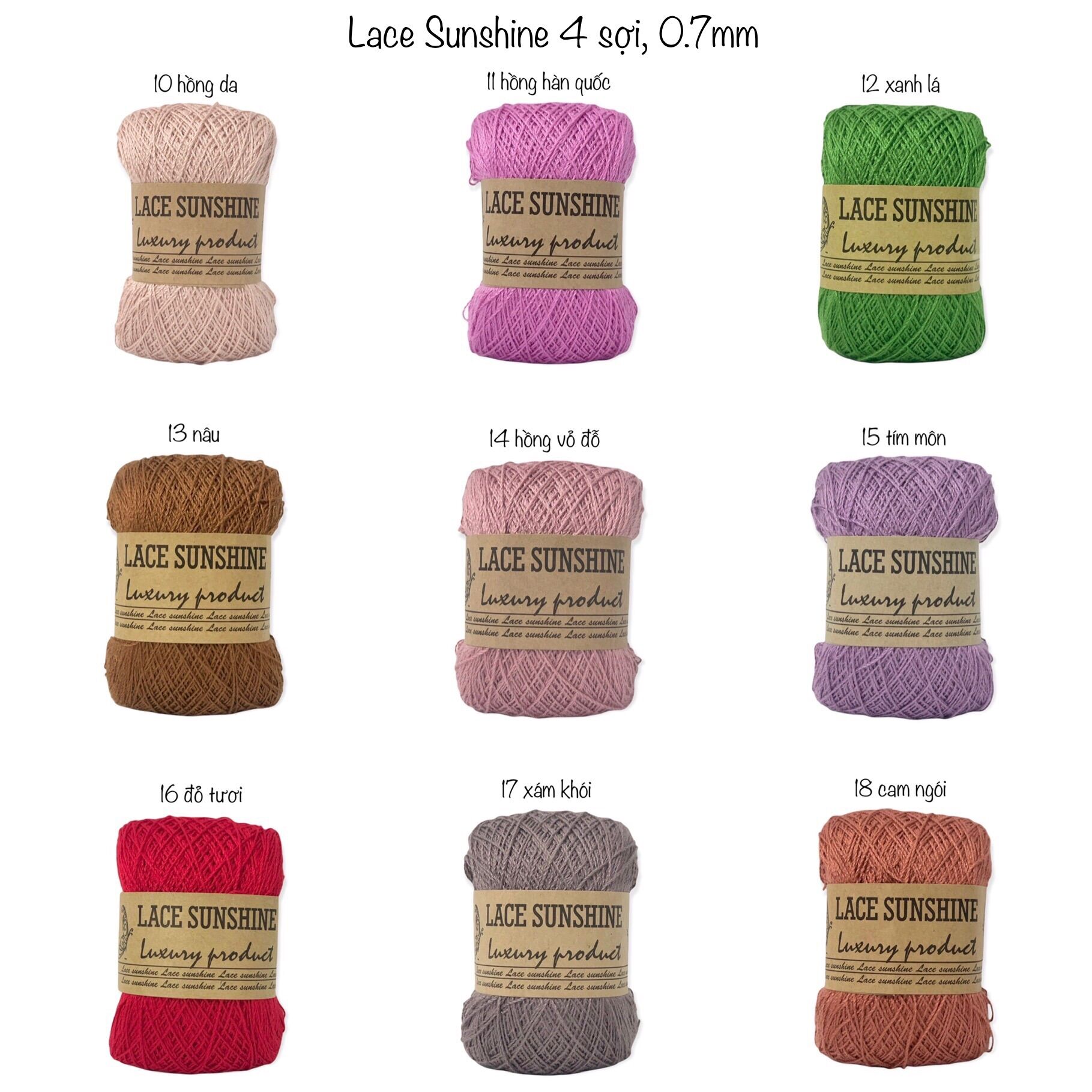 Lace Sunshine 4 sợi 0.7mm