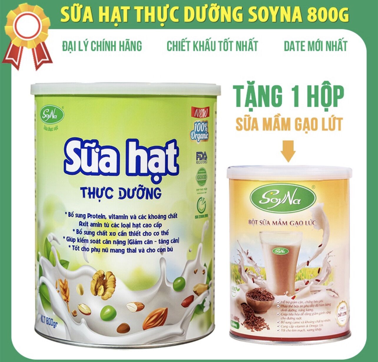 Sữa hạt thực dưỡng soyna thêm dưỡng chất an toàn cho sức khỏe