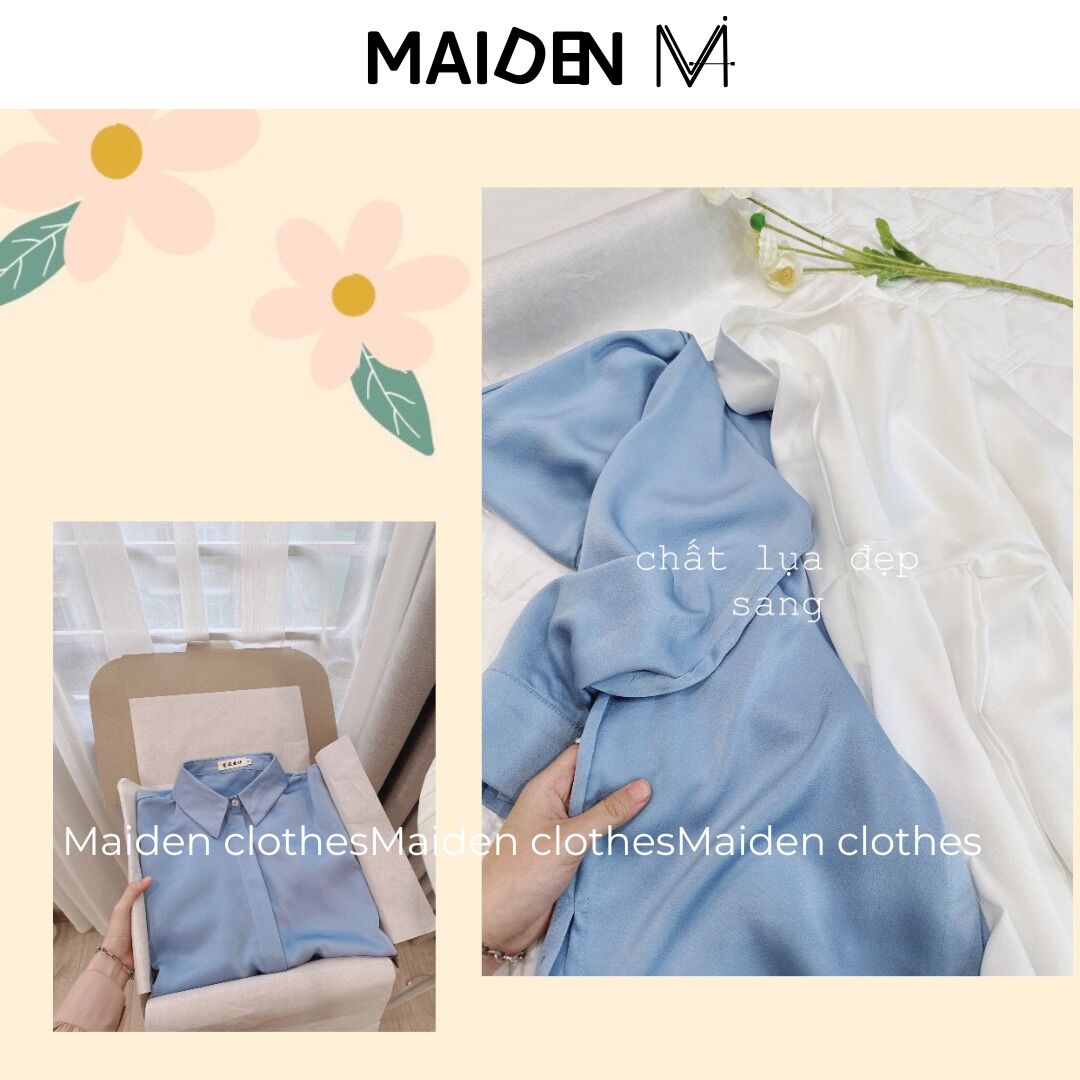 Áo sơ mi dáng xuông chất lụa cao cấp MAIDEN