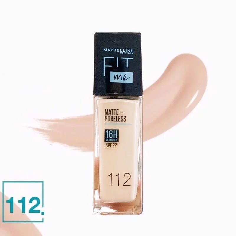 Kem nền Maybelline Fit me 30ml tone 112 CHÍNH HÃNG - Kem nền Maybeline tone 112 & 120 chai 30ml