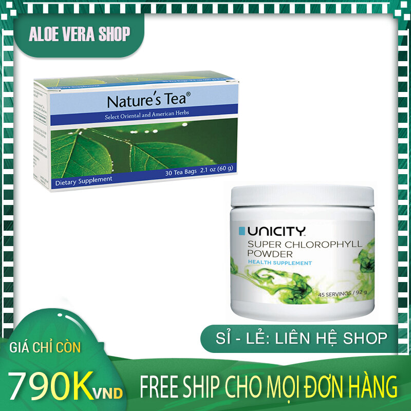 Combo Box of Chlorophyll Powder vs Nature's Tea Uni Colon Detox Tea
