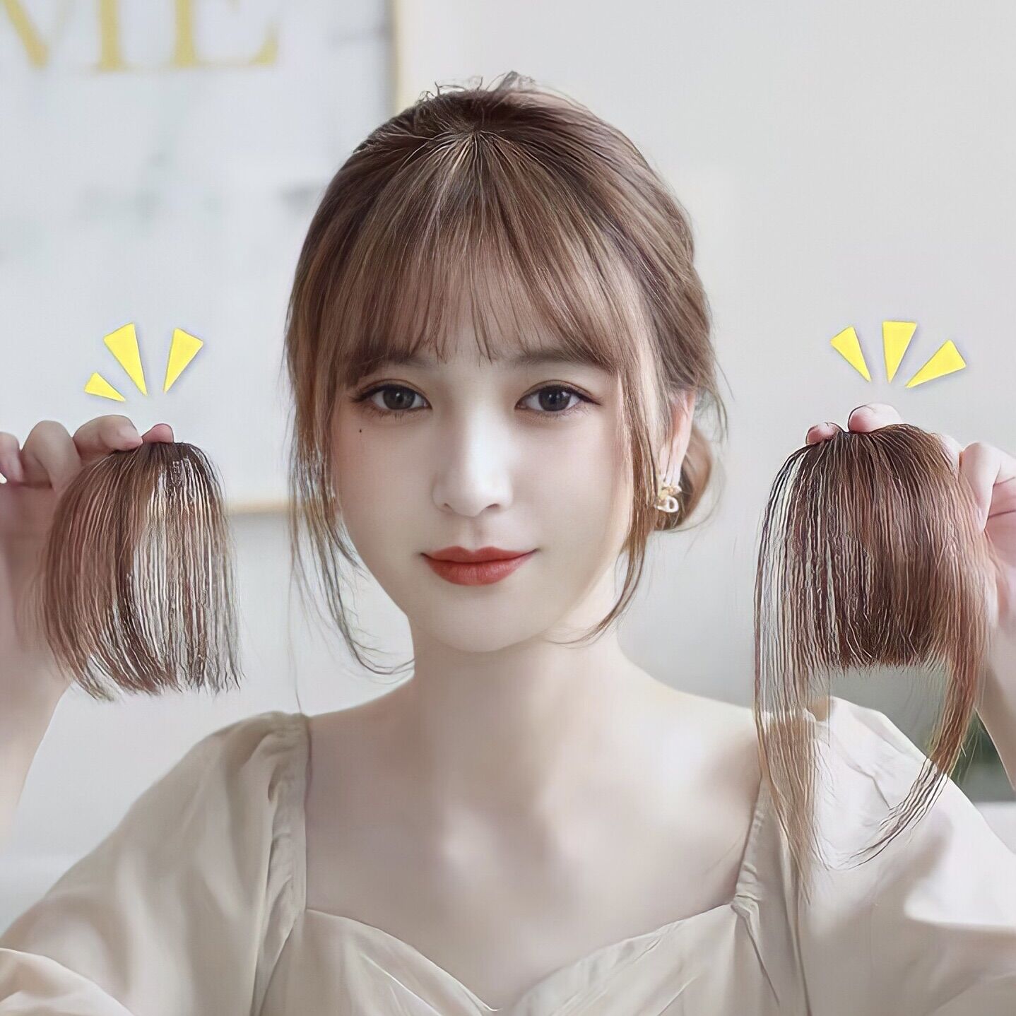[TÓC THẬT] Mái Thưa Tóc Thật, Tóc Mái Thưa, Tóc Mái Giả Móc Tay Cao Cấp