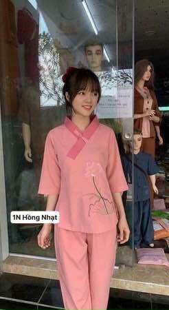 Đồ Lam Đi Chùa _ Mẫu một nút kate