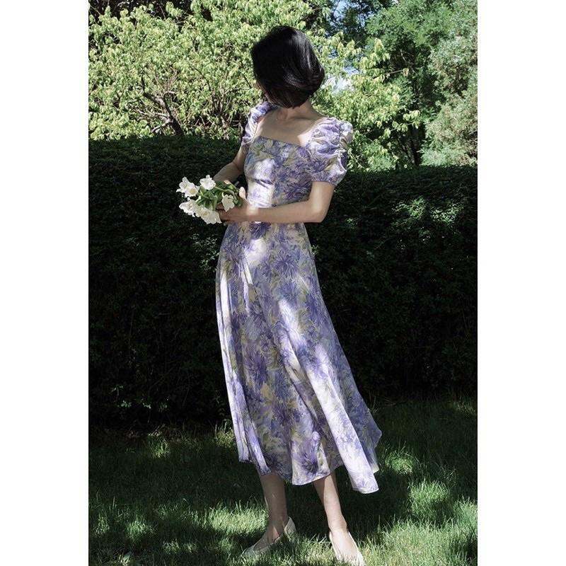 Đầm Zara hoa tím đẹp lãng mạn DH4DDG64N10