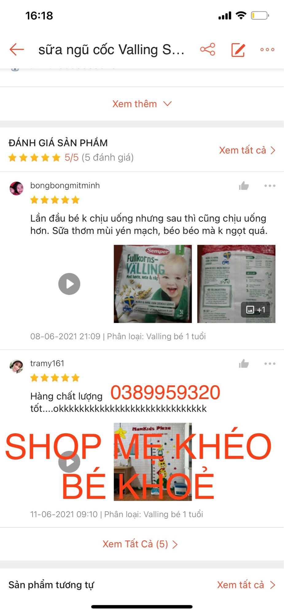 Sữa valling ngũ cốc Semper Thuỵ Điển cho bé 1.5 đến 2 tuổi