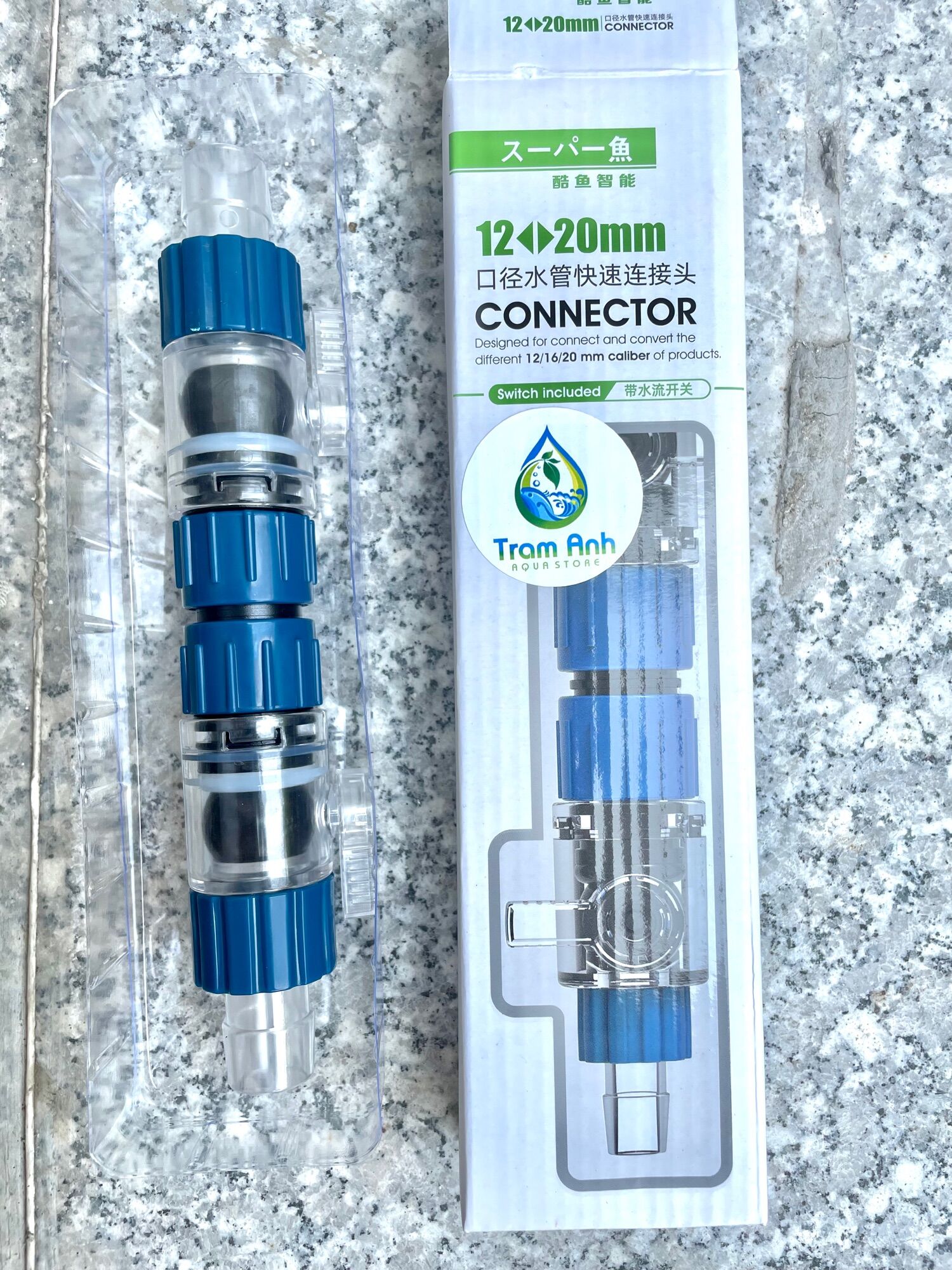 Van khoá đôi MARINE- Doubletap - Van nước cho bể cá - Thuỷ sinh
