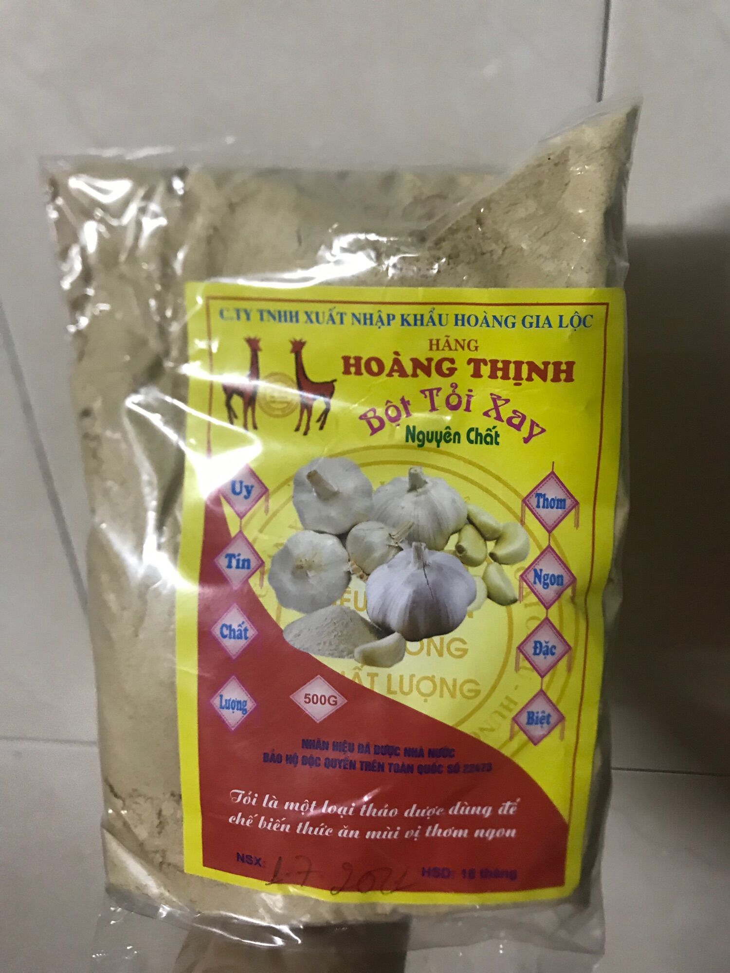 500gr bột tỏi xay hoàng thịnh