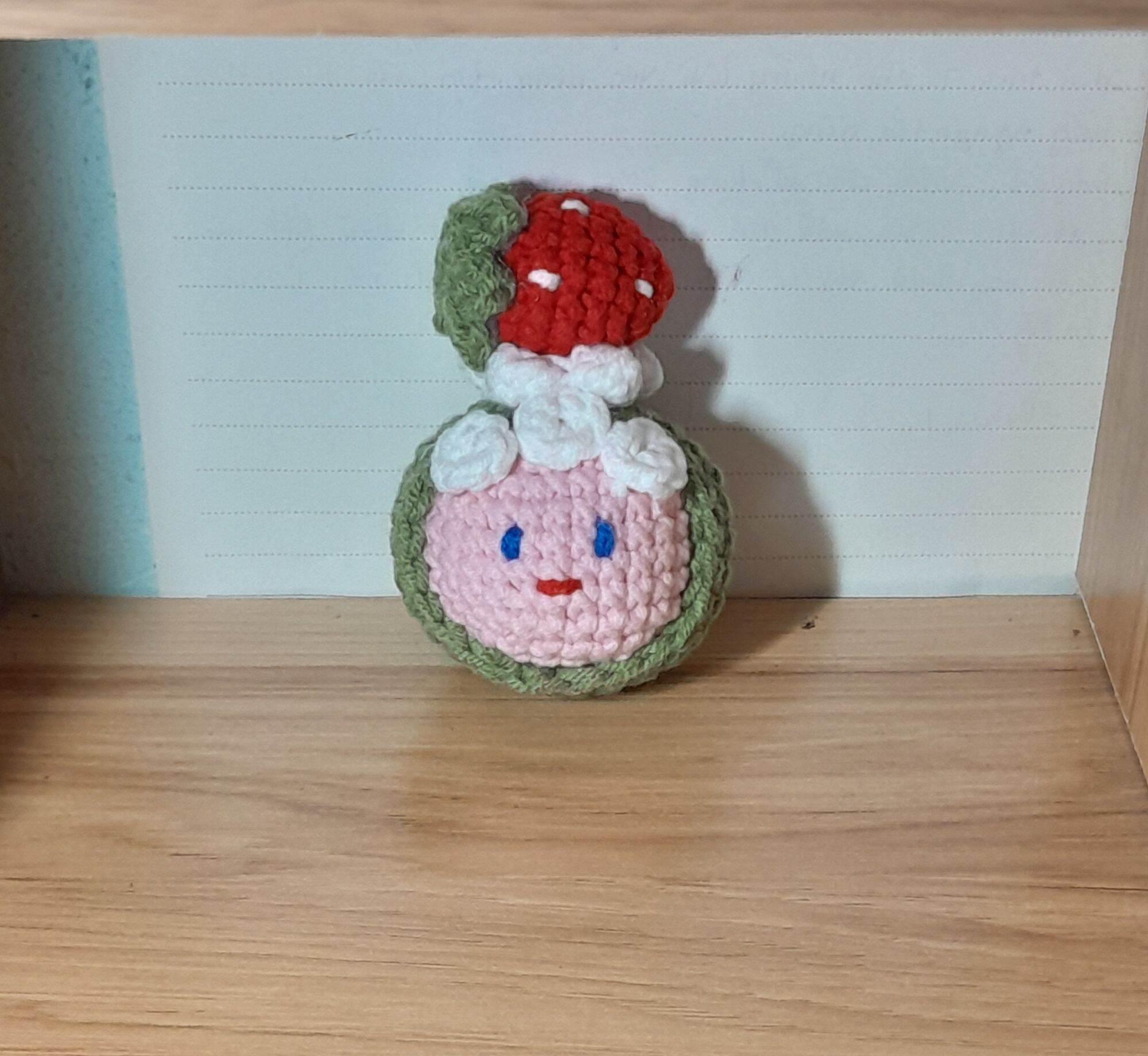 Móc khóa - Mochi kem dâu