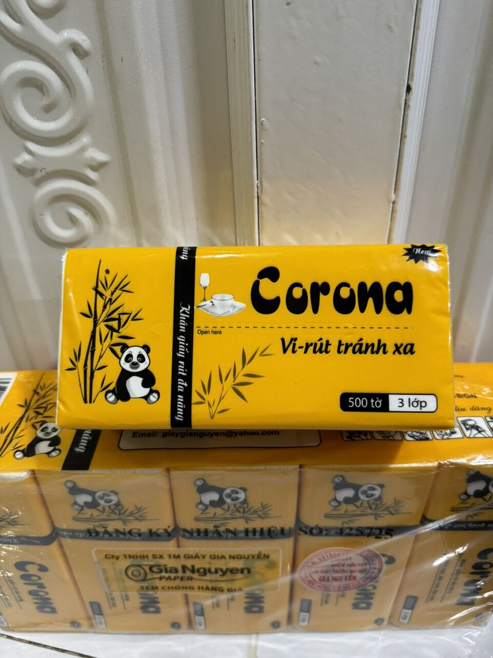 Lốc 5 gói khăn giấy co.rona 500 tờ