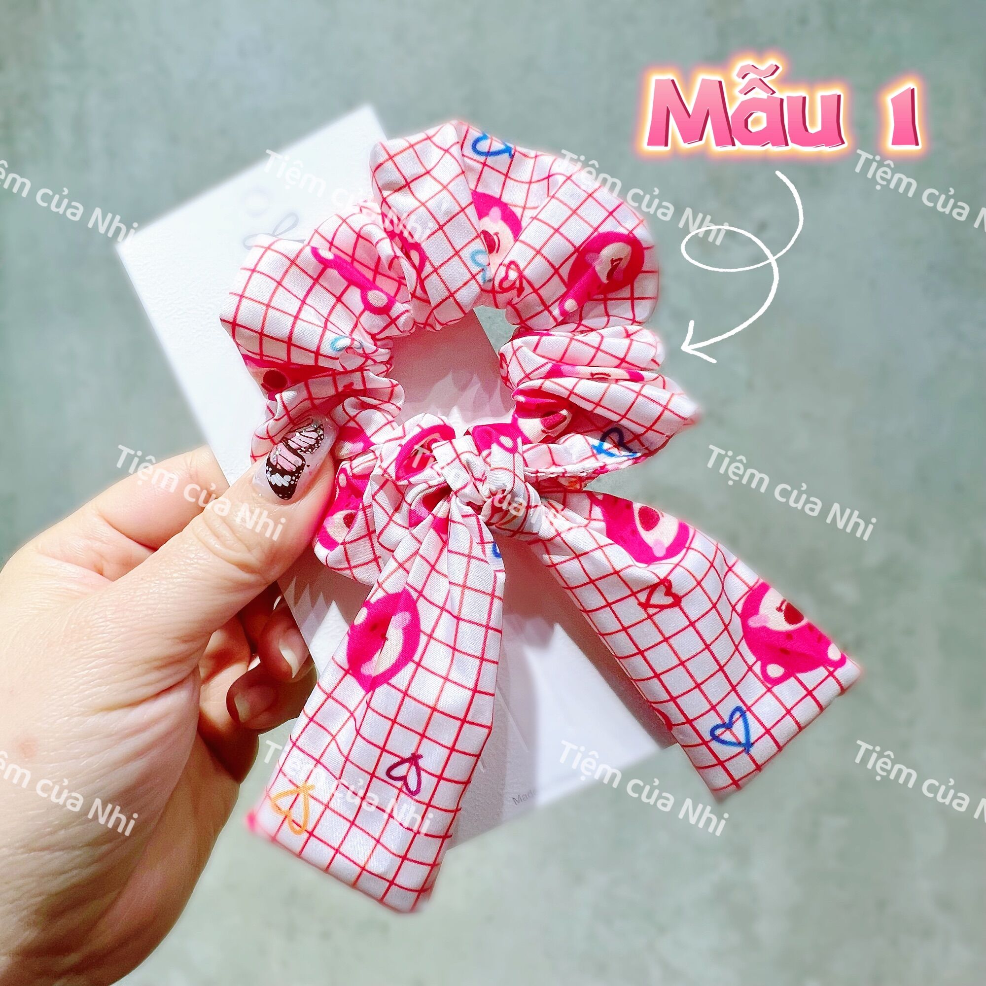CỘT TÓC SCRUNCHIES GẤU DÂU LOTSO