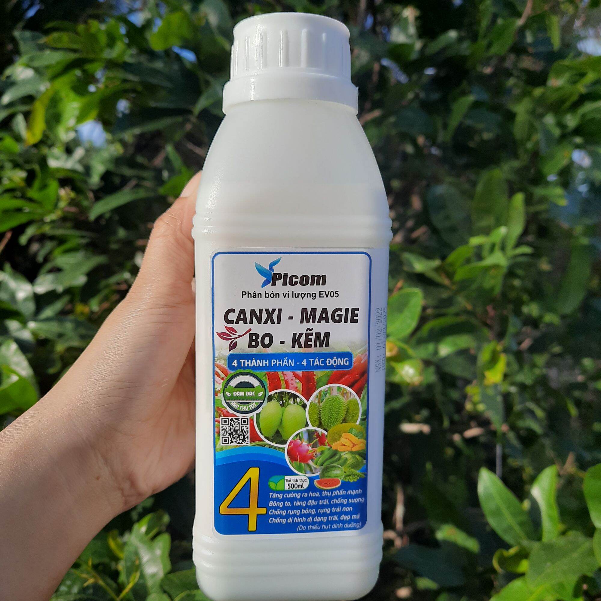 Phân bón canxi- bo - kẽm - magie chống rụng bông, chống rụng trái non, làm dai cuống trái, đẹp trái