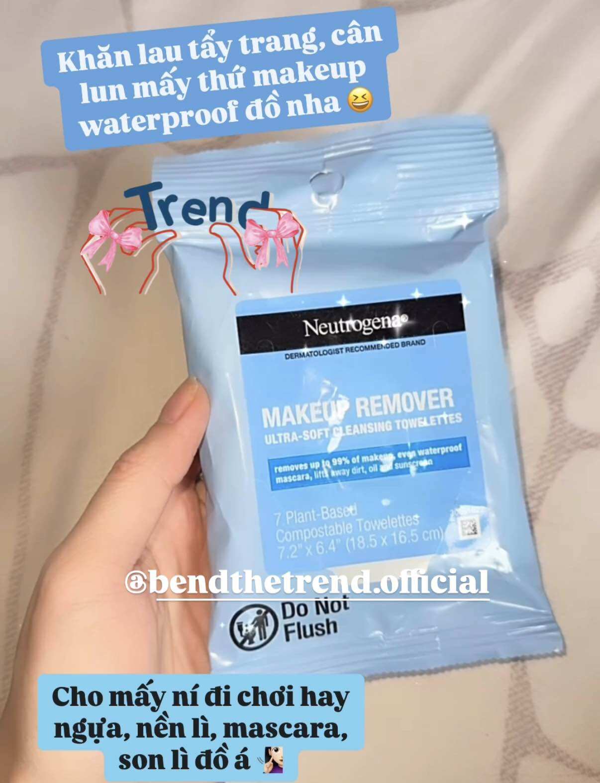 [AUTH-ĐỦ BILL] KHĂN TẨY TRANG NEUTROGENA MAKE UP REMOVER BỊCH LỚN