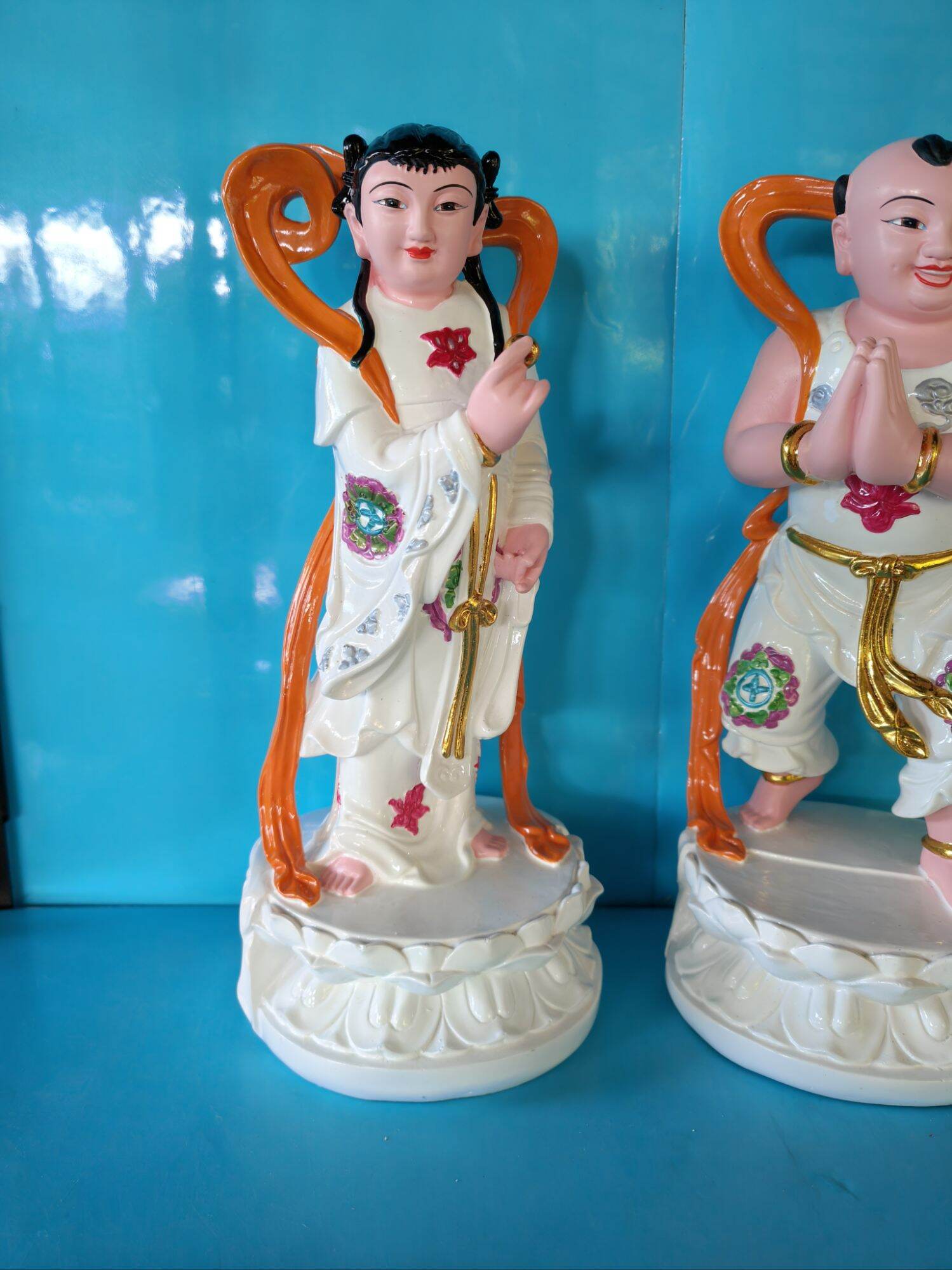 Tượng Quan Âm Bồ Tát, Tiên Đồng Ngọc Nữ cao 30cm