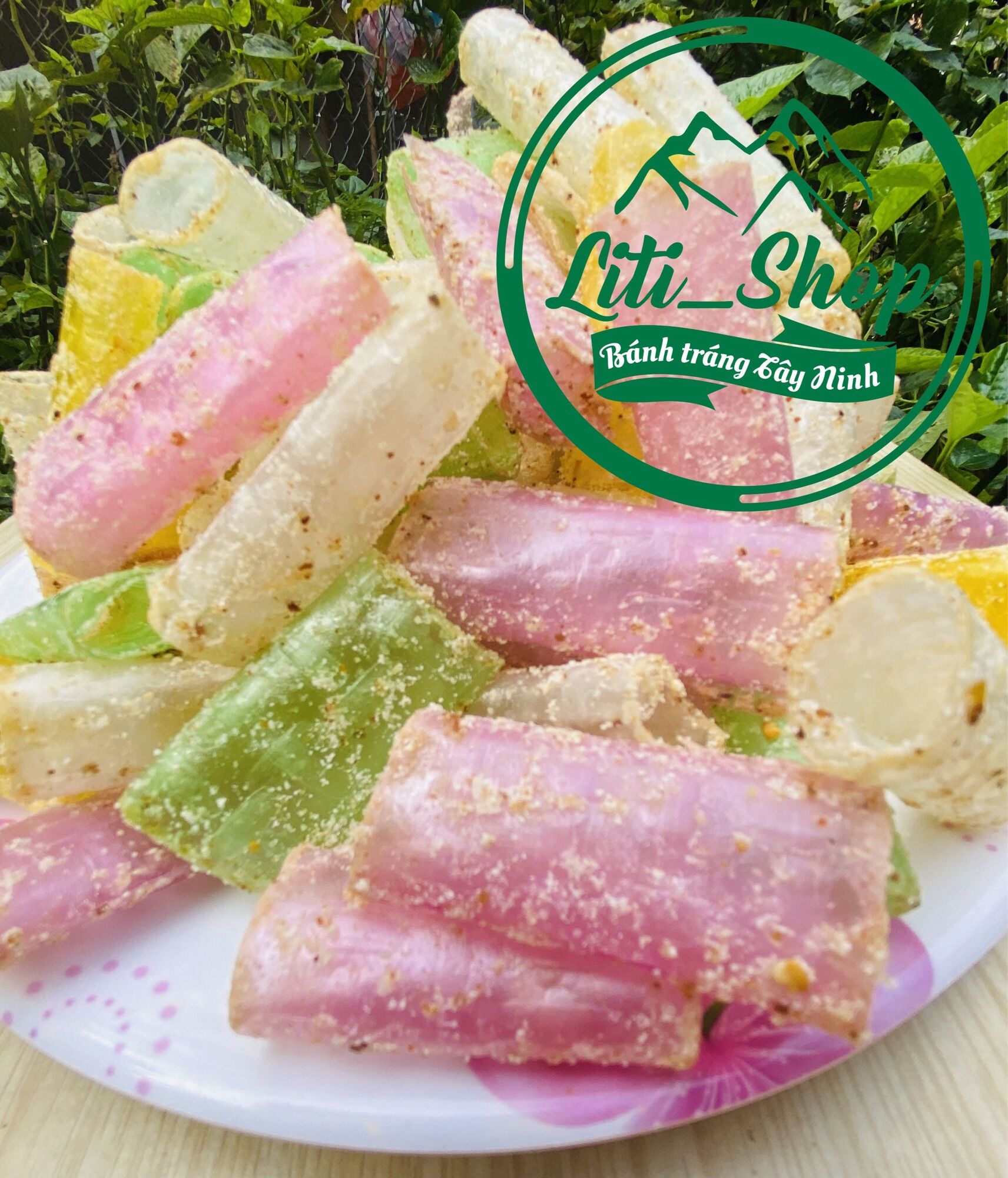 Bánh tráng cuộn Hạnh nhân 4 màu [500Gr]