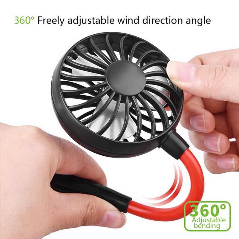Quạt mini đeo cổ 3 cấp độ có sạc bin
