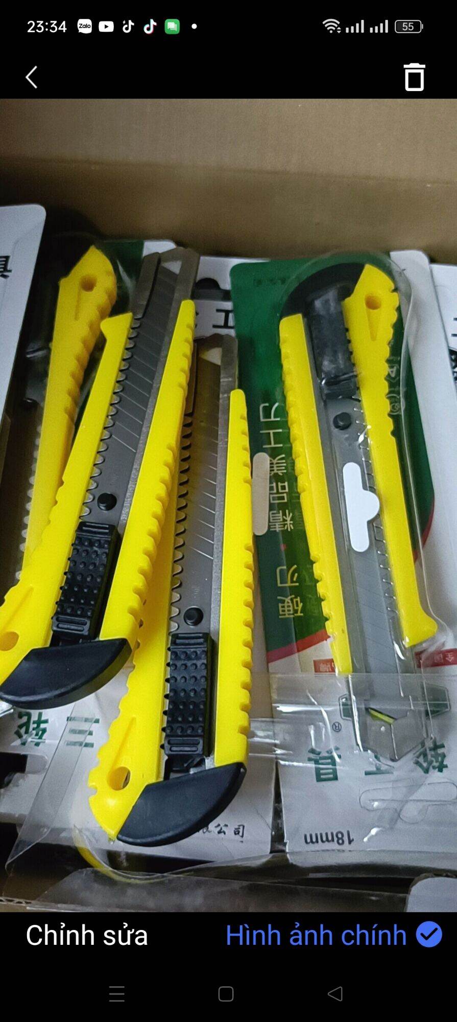 Dao Rọc Giấy size Lớn A100 18mm lưỡi thép