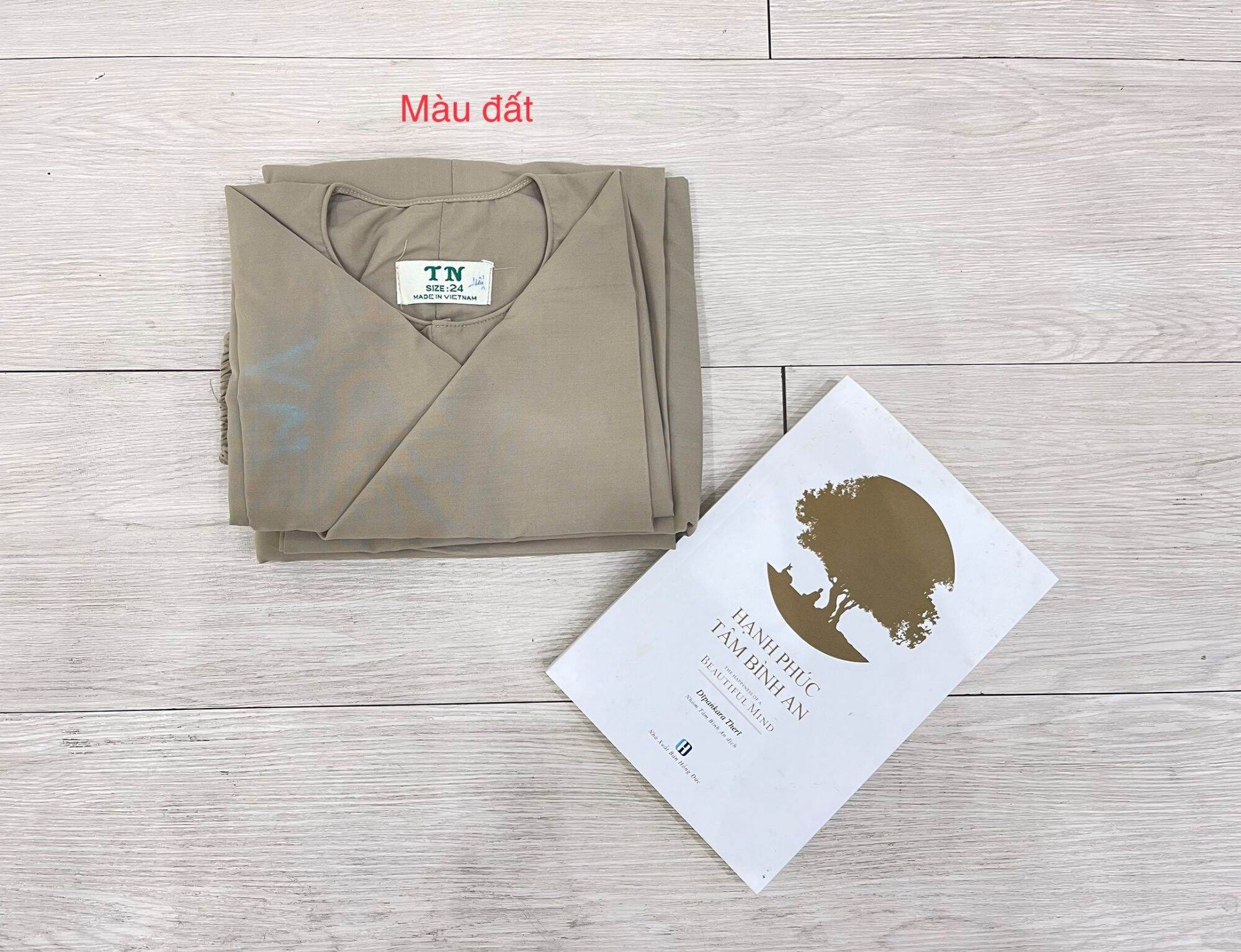 Bộ Vạt Khách Ni (Sư Cô) vải Kate đủ size