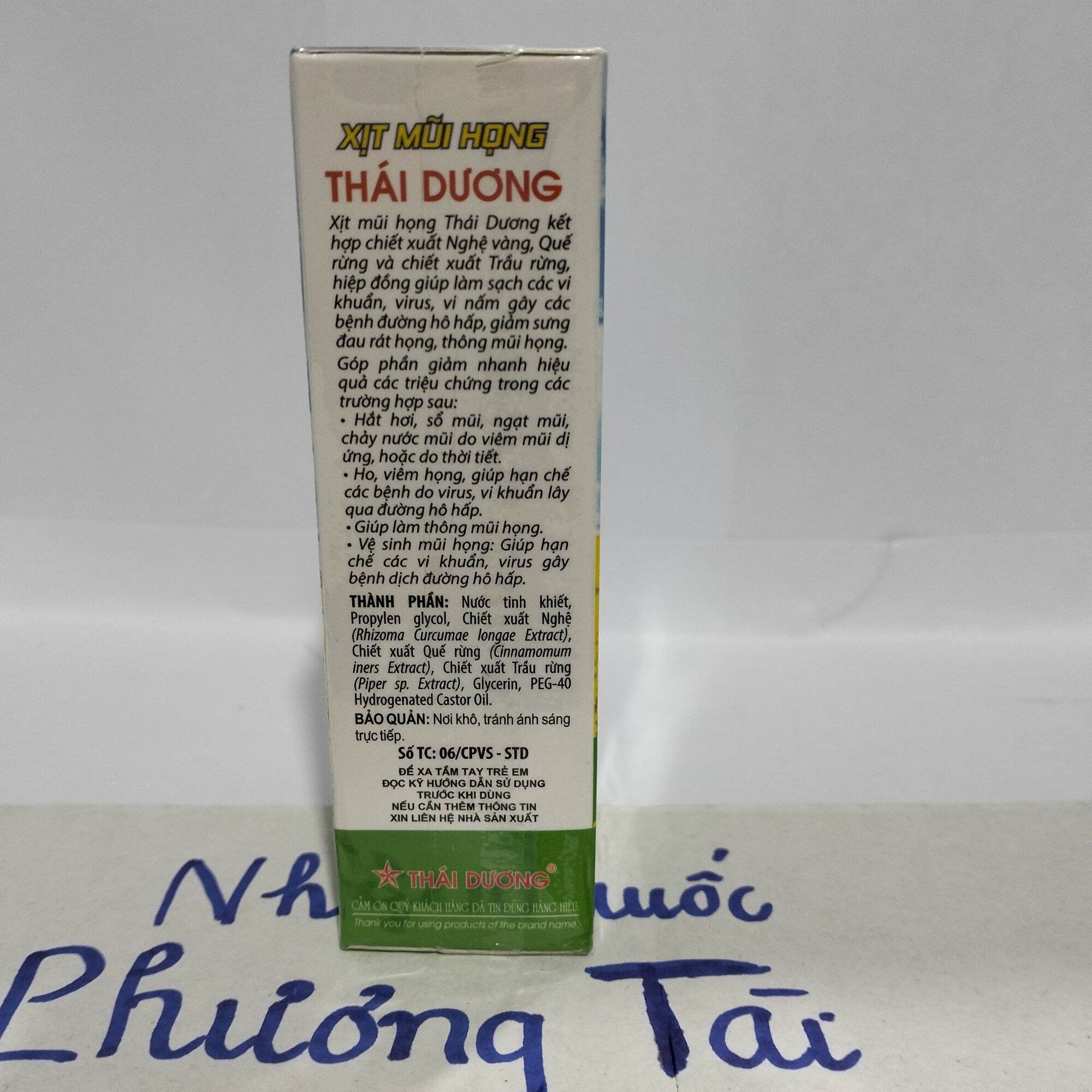Xịt mũi họng Thái Dương chai 20ml