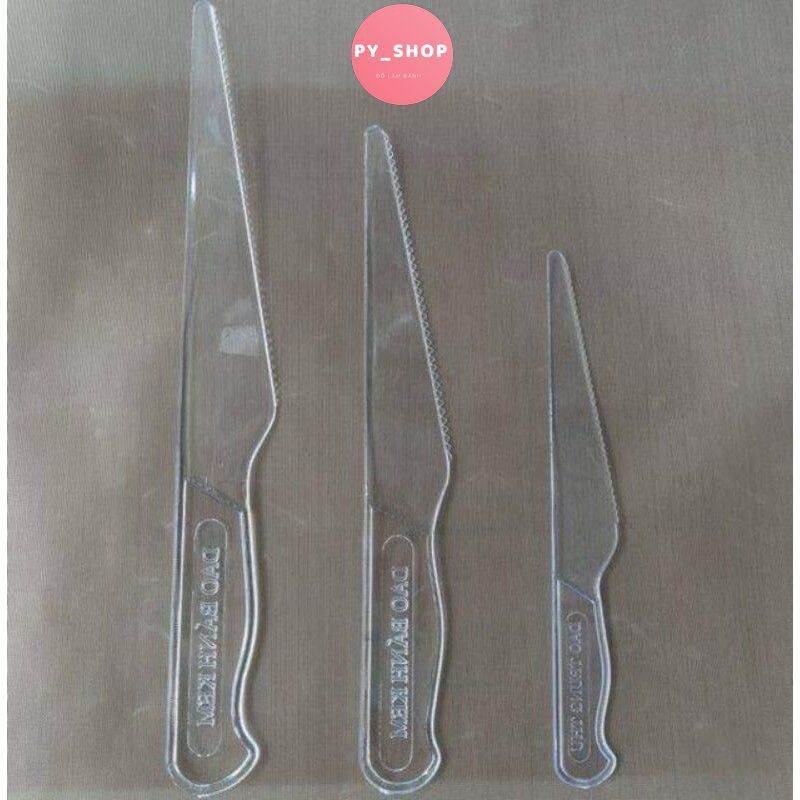 Bịch 100 Dao Nhựa Cắt Bánh Kem, Phụ Kiện Làm Bánh