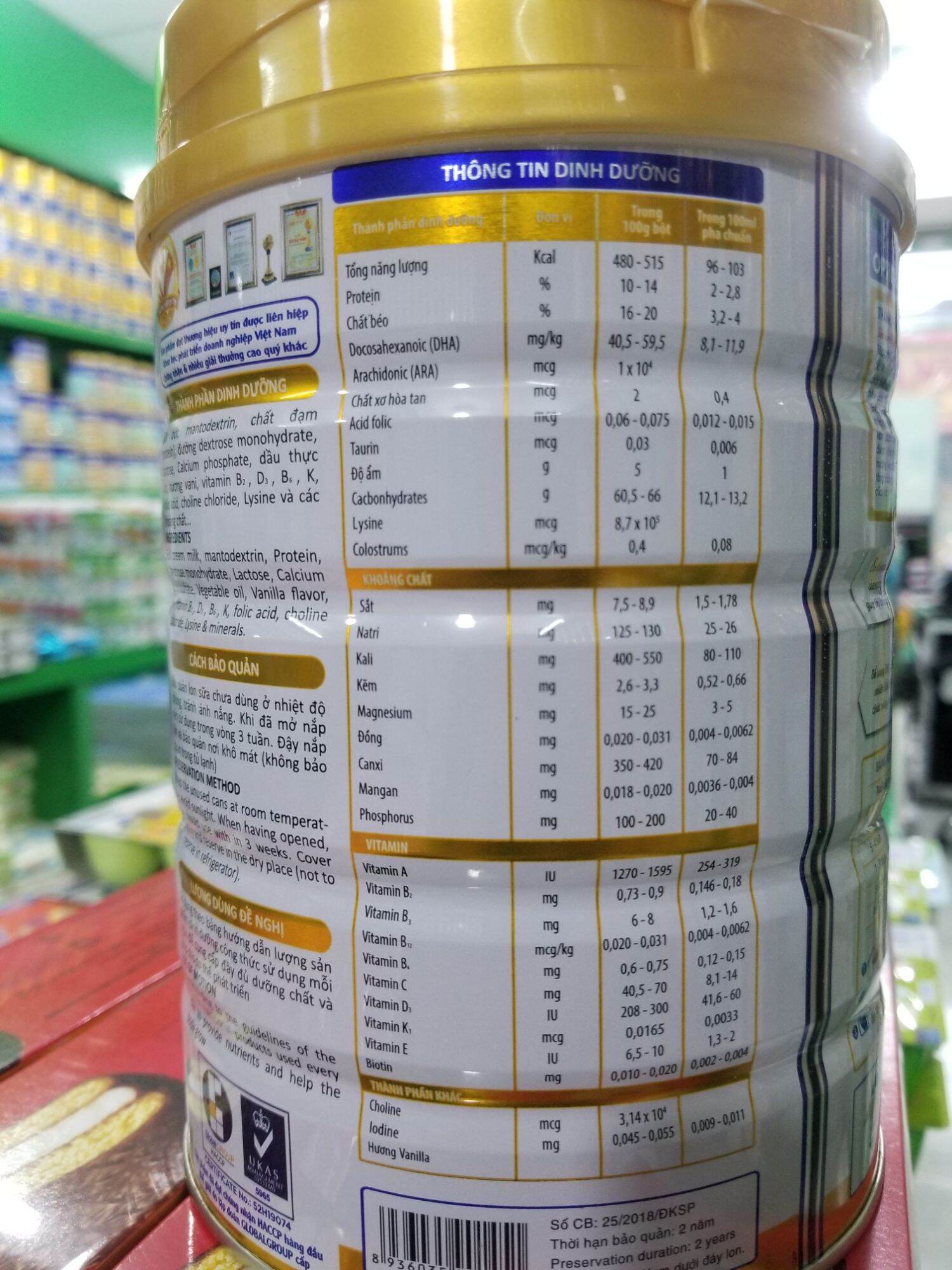 [HCM]SỮA BỘT COW TRUE MILK OPTIMOM KIDS 900G