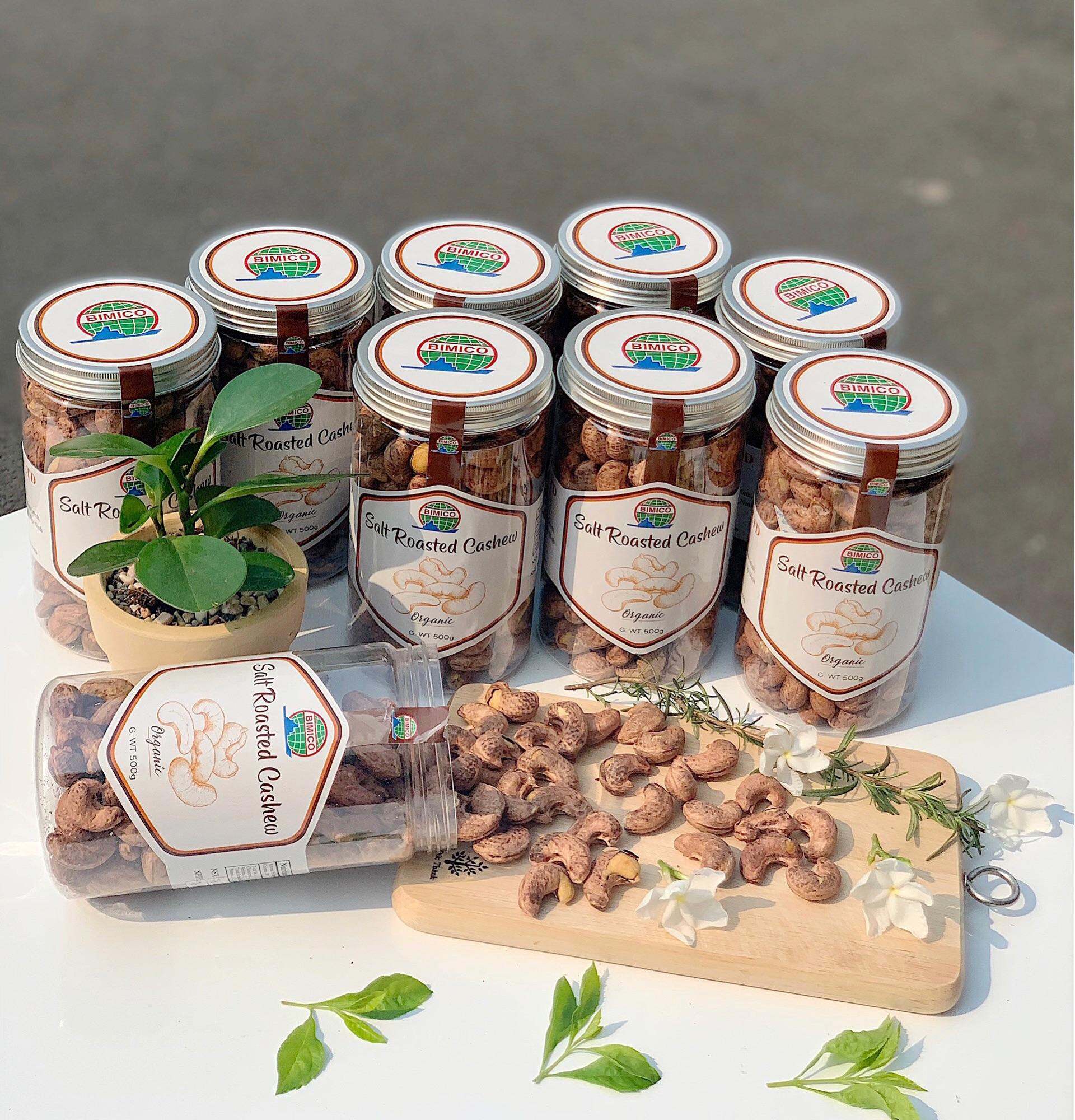 HẠT ĐIỀU RANG MUỐI CÓ VỎ LỤA BIMICO 500gr